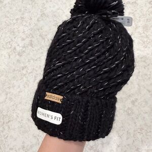 Adidas Women's Black Knit Pom-Pom Beanie